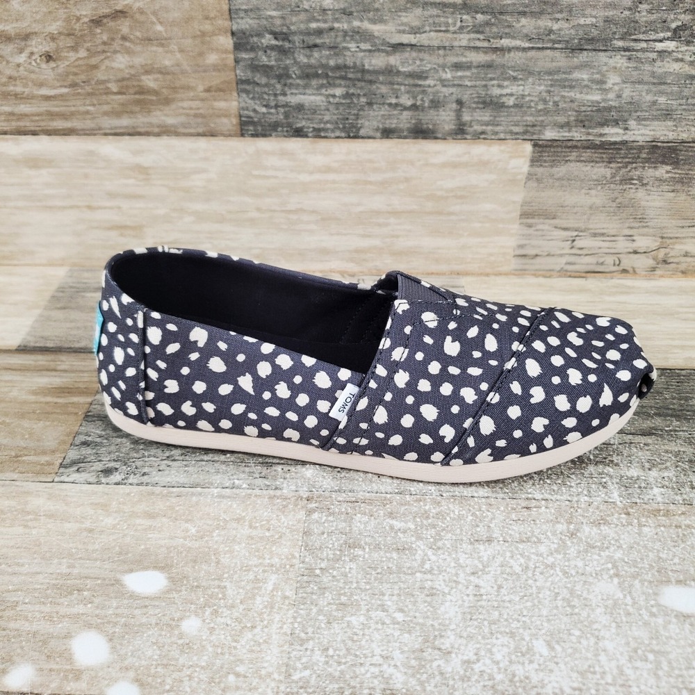 Toms Alpargata Womens Loafers Shoe Sz 5.5 Forged Iron Ting Cheetah Print Slip On